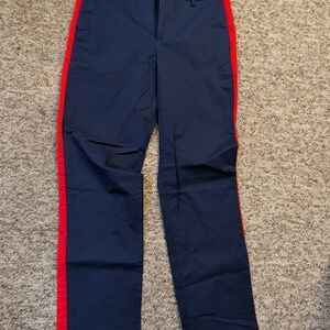 Calvin Klein Navy Chinos with Red Side Stripe